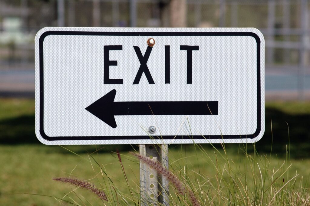 Schild Exit